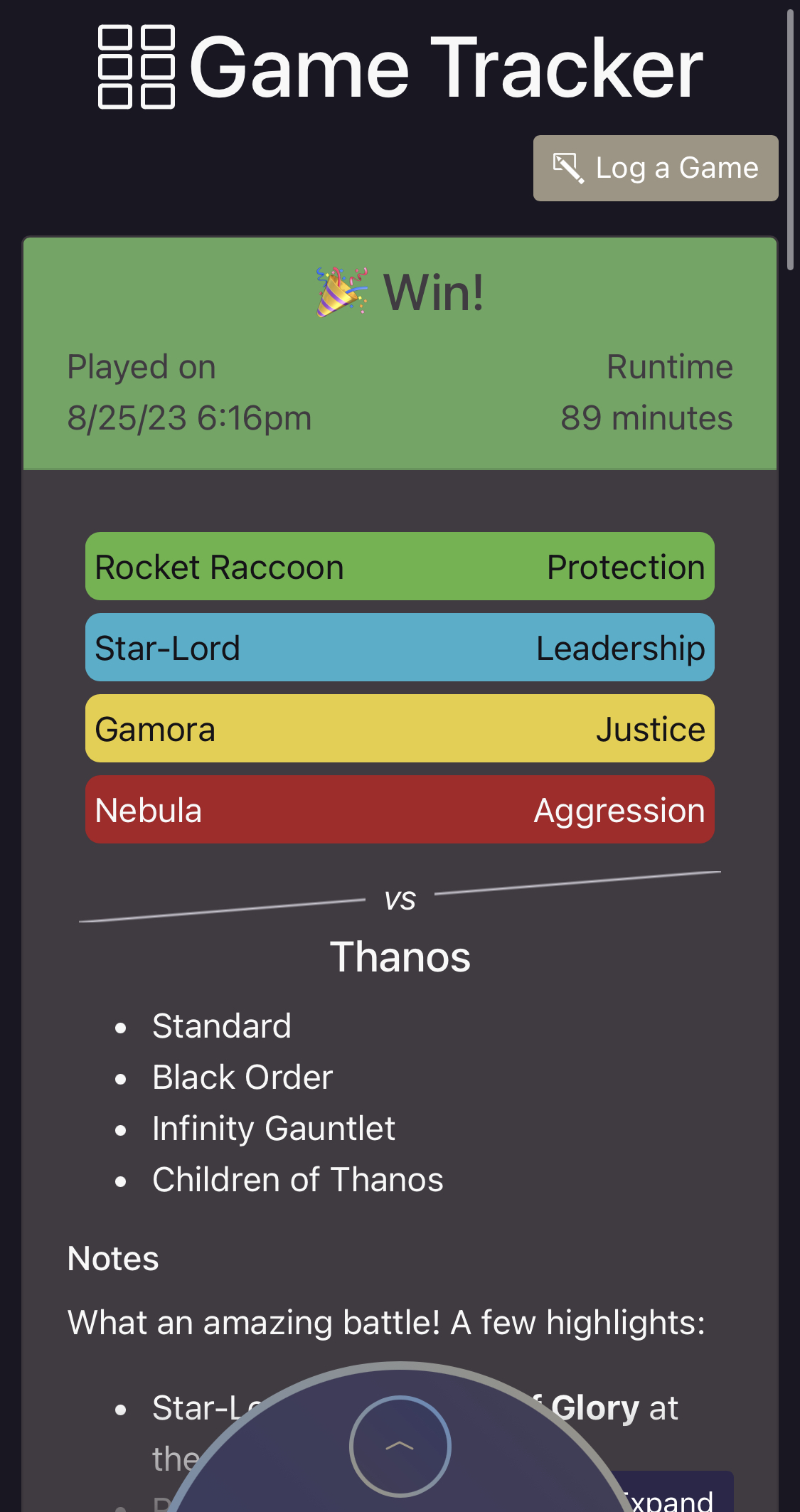 Marvel Champions Tracker